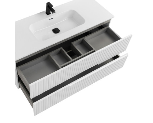 Мебель для ванной подвесная CEZARES DUET-N-1200-2C-SO-BL Bianco Lucido эмаль