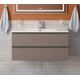 Тумба с раковиной подвесная BelBagno KRAFT-900-2C-SO-CO, 90 см, Бежевый Матовый, раковина белая BB-8099-90
