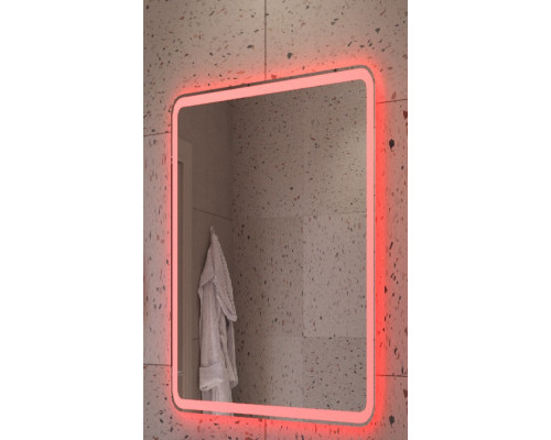 Зеркало 600x800x30мм со встроенной разноцветной подсветкой RGB и сенсорным выключателем CEZARES CZR-SPC-MC-600-800-RGB-TCH