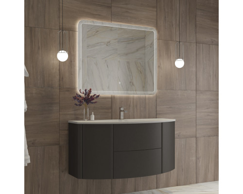 Зеркало с лазерной гравировкой, контурной подсветкой сенсорным выключателем CEZARES CZR-SPC-DUET-1100-800-LED-TCH