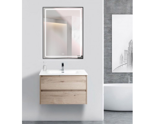 Зеркало в раме с подсветкой сенсорным выкл. и подогревом BelBagno SPC-KRAFT-700-900-LED-TCH-WARM-NERO