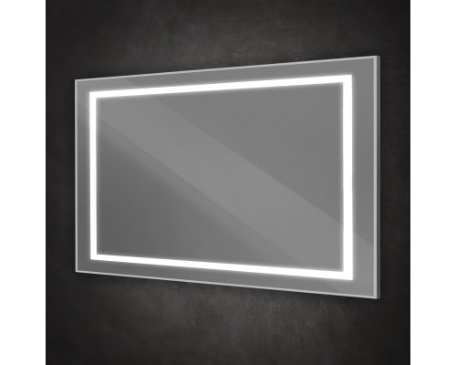 Зеркало в алюминиевой раме со встроенным светильником BelBagno SPC-KRAFT-1400-800-SENS-AL