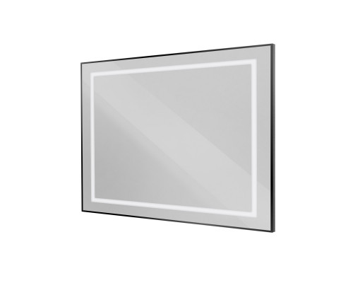 Зеркало в алюминиевой раме со встроенным светильником BelBagno SPC-KRAFT-1000-800-SENS-NERO