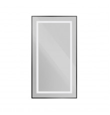 Зеркало в алюминиевой раме со встроенным светильником BelBagno SPC-KRAFT-500-900-SENS-NERO