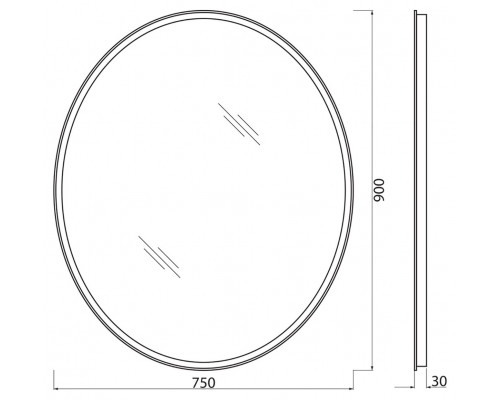 Зеркало BelBagno SPC-VST-750-900-LED-BTN