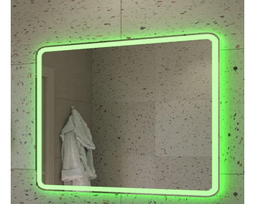 Зеркало 1000x800x30мм со встроенной разноцветной подсветкой RGB и сенсорным выключателем CEZARES CZR-SPC-MC-1000-800-RGB-TCH