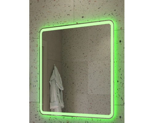 Зеркало 700x800x30мм со встроенной разноцветной подсветкой RGB и сенсорным выключателем CEZARES CZR-SPC-MC-700-800-RGB-TCH