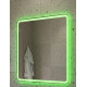 Зеркало 700x800x30мм со встроенной разноцветной подсветкой RGB и сенсорным выключателем CEZARES CZR-SPC-MC-700-800-RGB-TCH