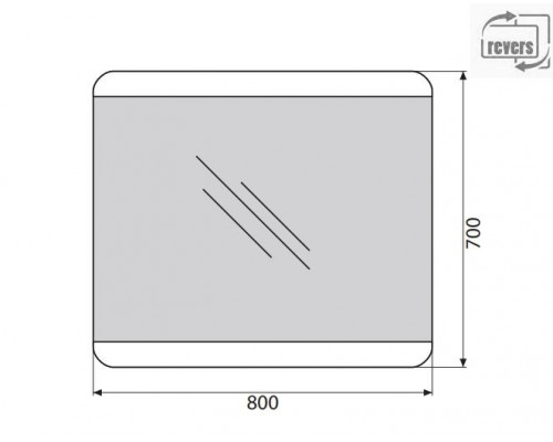 Зеркало BelBagno SPC-CEZ-800-700-LED-BTN