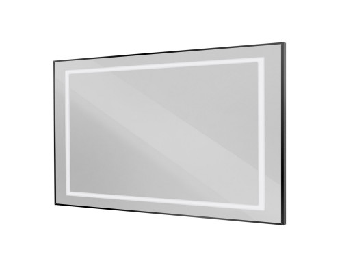 Зеркало в алюминиевой раме со встроенным светильником BelBagno SPC-KRAFT-1400-800-SENS-NERO
