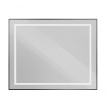 Зеркало в алюминиевой раме со встроенным светильником BelBagno SPC-KRAFT-1000-800-SENS-NERO