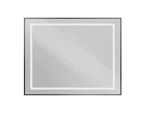 Зеркало в алюминиевой раме со встроенным светильником BelBagno SPC-KRAFT-1000-800-SENS-NERO