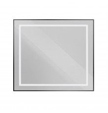 Зеркало в алюминиевой раме со встроенным светильником BelBagno SPC-KRAFT-900-800-SENS-NERO