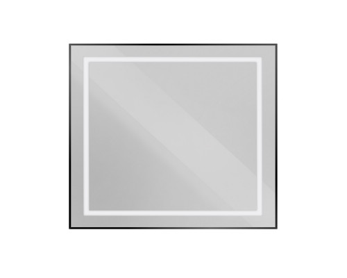 Зеркало в алюминиевой раме со встроенным светильником BelBagno SPC-KRAFT-900-800-SENS-NERO