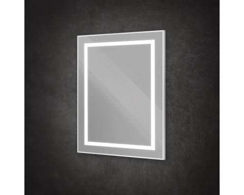 Зеркало в алюминиевой раме со встроенным светильником BelBagno SPC-KRAFT-700-800-SENS-AL