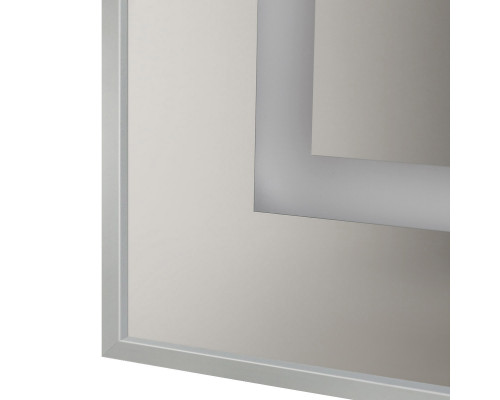 Зеркало в алюминиевой раме со встроенным светильником BelBagno SPC-KRAFT-1000-800-SENS-AL
