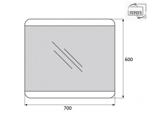Зеркало BelBagno SPC-CEZ-700-600-LED-BTN