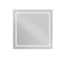 Зеркало в алюминиевой раме со встроенным светильником BelBagno SPC-KRAFT-800-800-SENS-AL