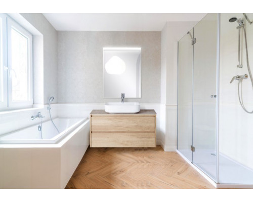 Зеркало в алюминиевой раме с подсветкой с сенсорным выключателем BelBagno SPC-UNO-600-800-TCH