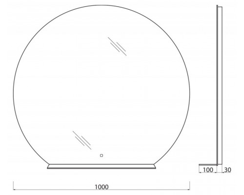 Зеркало BELBAGNO SPC-RNG-1000-LED-TCH-MENS