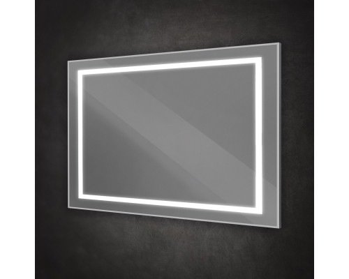 Зеркало в алюминиевой раме со встроенным светильником BelBagno SPC-KRAFT-1200-800-SENS-AL