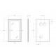 Зеркало в алюминиевой раме со встроенным светильником BelBagno SPC-KRAFT-500-900-SENS-NERO