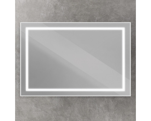 Зеркало в алюминиевой раме со встроенным светильником BelBagno SPC-KRAFT-1200-800-SENS-AL