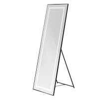 Интерьерное зеркало напольное в алюминиевой раме со встроенным светильником BelBagno SPC-KRAFT-555-1700-TCH-PIA-NERO