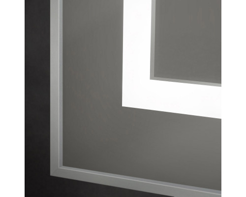 Зеркало в алюминиевой раме со встроенным светильником BelBagno SPC-KRAFT-1200-800-SENS-AL