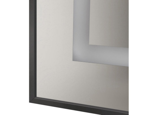 Интерьерное зеркало напольное в алюминиевой раме со встроенным светильником BelBagno SPC-KRAFT-555-1700-TCH-PIA-NERO