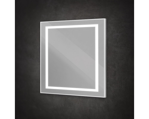 Зеркало в алюминиевой раме со встроенным светильником BelBagno SPC-KRAFT-900-800-SENS-AL
