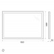 Зеркало с встроенным светильником и кнопочным выключателем BelBagno SPC-GRT-900-600-LED-BTN