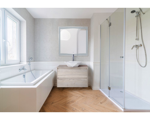 Зеркало с встроенным светильником и сенсорным выключателем BelBagno SPC-LNS-800-800-LED-TCH