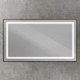 Зеркало в алюминиевой раме со встроенным светильником BelBagno SPC-KRAFT-1400-800-SENS-NERO