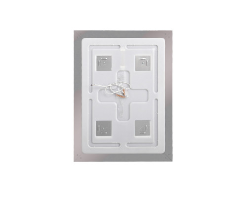 Зеркало в алюминиевой раме со встроенным светильником и сенсорным выключателем BelBagno SPC-KRAFT-500-800-SENS-AL