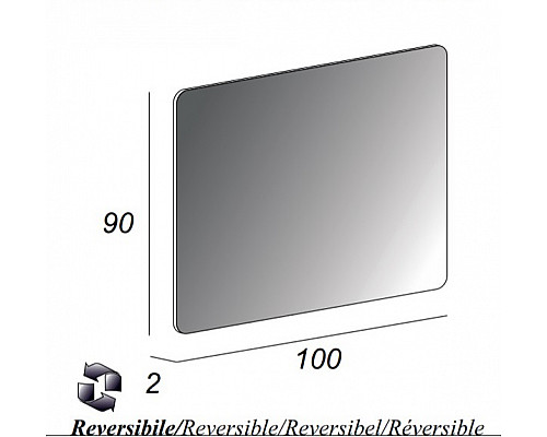 Зеркало без подсветки реверсивное 100x90 CEZARES 54038