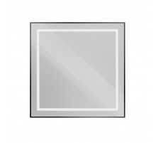 Зеркало в алюминиевой раме со встроенным светильником BelBagno SPC-KRAFT-800-800-SENS-NERO