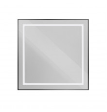 Зеркало в алюминиевой раме со встроенным светильником BelBagno SPC-KRAFT-800-800-SENS-NERO