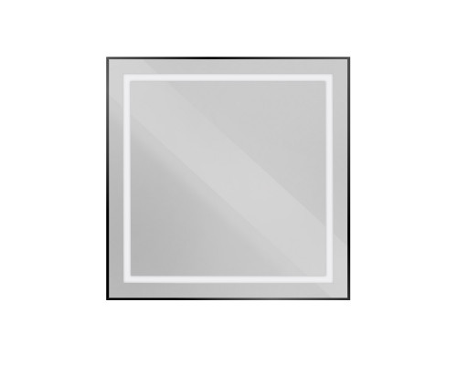 Зеркало в алюминиевой раме со встроенным светильником BelBagno SPC-KRAFT-800-800-SENS-NERO