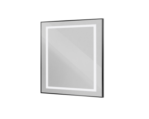 Зеркало в алюминиевой раме со встроенным светильником BelBagno SPC-KRAFT-900-800-SENS-NERO