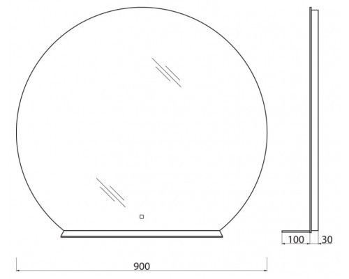 Зеркало BELBAGNO SPC-RNG-900-LED-TCH-MENS