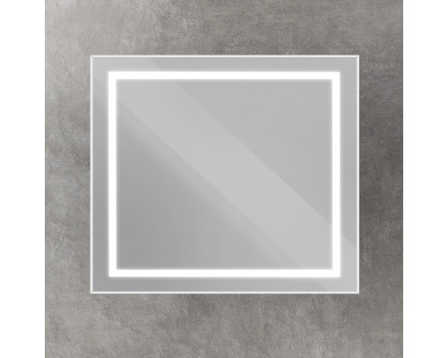 Зеркало в алюминиевой раме со встроенным светильником BelBagno SPC-KRAFT-900-800-SENS-AL