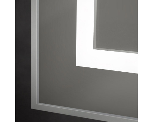 Зеркало в алюминиевой раме со встроенным светильником BelBagno SPC-KRAFT-900-800-SENS-AL