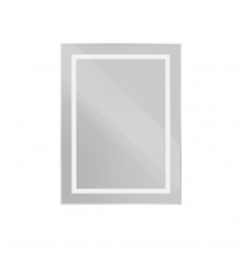 Зеркало в алюминиевой раме со встроенным светильником BelBagno SPC-KRAFT-600-800-SENS-AL