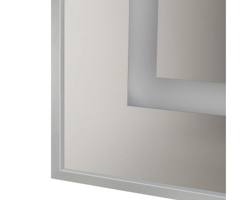 Зеркало в алюминиевой раме со встроенным светильником BelBagno SPC-KRAFT-1200-800-SENS-AL