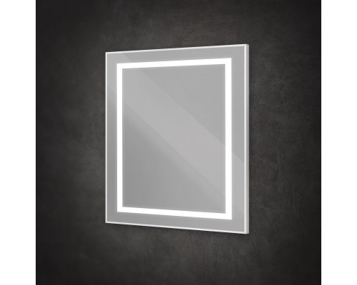 Зеркало в алюминиевой раме со встроенным светильником BelBagno SPC-KRAFT-800-800-SENS-AL