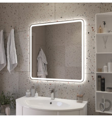 Зеркало 800x800x30мм со встроенной разноцветной подсветкой RGB и сенсорным выключателем CEZARES CZR-SPC-MC-800-800-RGB-TCH