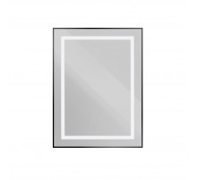 Зеркало в алюминиевой раме со встроенным светильником BelBagno SPC-KRAFT-600-800-SENS-NERO