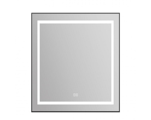 Зеркало в алюминиевой раме с сенсорным выключателем подогревом BelBagno SPC-KRAFT-685-885-TCH-WARM-NERO