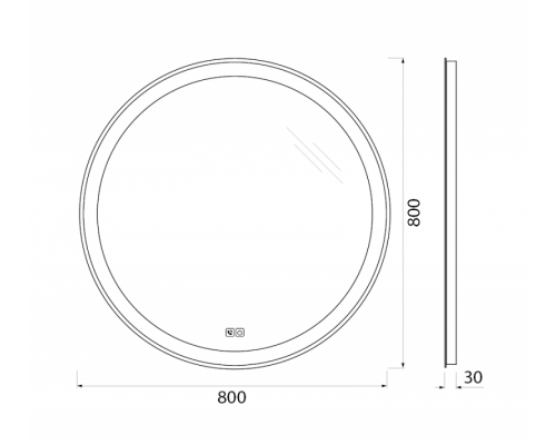Зеркало с микрофоном и динамиками BelBagno SPC-RNG-800-LED-TCH-PHONE